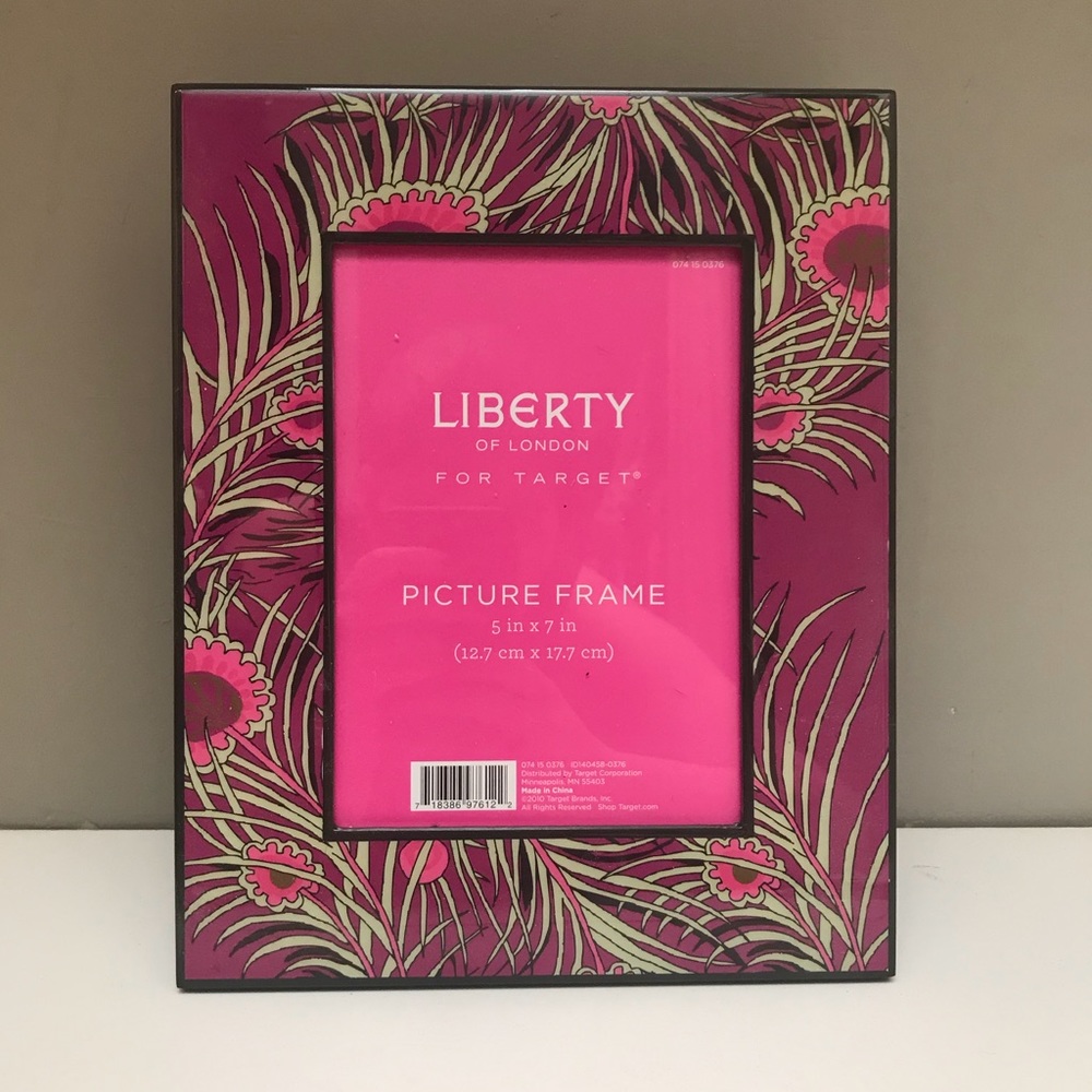 New Liberty of London Pink Peacock Picture Frame
